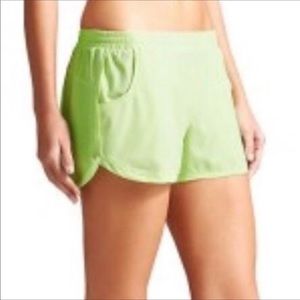 Athleta Stellar muted neon shorts XS